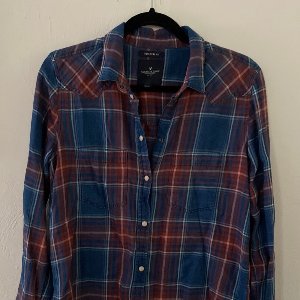 American Eagle Flannel Button Down Shirt